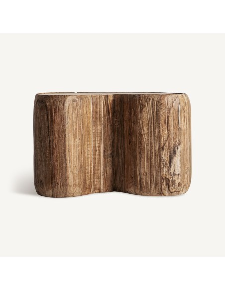 Mesa de Centro Erloy 70×55 en Madera de Teka Reciclada – Estilo Rústico | Vical Home