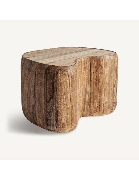 Mesa de Centro Erloy 70×55 en Madera de Teka Reciclada – Estilo Rústico | Vical Home