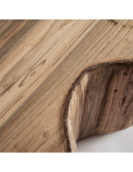 Mesa de Centro Erloy 70×55 en Madera de Teka Reciclada – Estilo Rústico | Vical Home