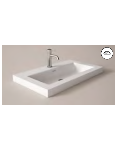 Lavabo Nantes carga mineral 100cm de Visobath Brillo