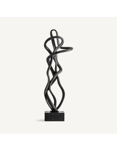 Figura Decorativa Alta de Resina Negra – Vical Home...