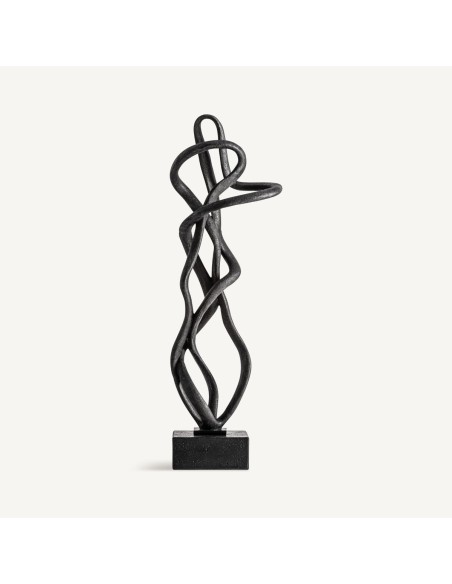 Figura Decorativa Alta de Resina Negra – Vical Home Diseño Contemporáneo