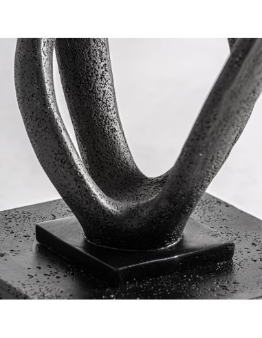 Figura Decorativa Alta de Resina Negra – Vical...
