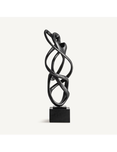 Figura Decorativa de Resina Negra – Vical Home Diseño Vertical y Elegante