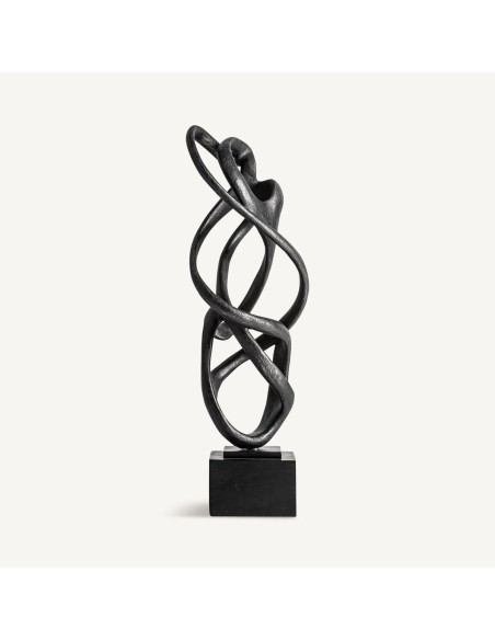 Figura Decorativa de Resina Negra – Vical Home Diseño Vertical y Elegante