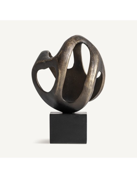 Figura Decorativa en Resina Negra – Vical Home Diseño Contemporáneo Compacto