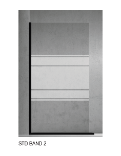 Mampara frontal corredera cromo 160cm serigrafiada 2