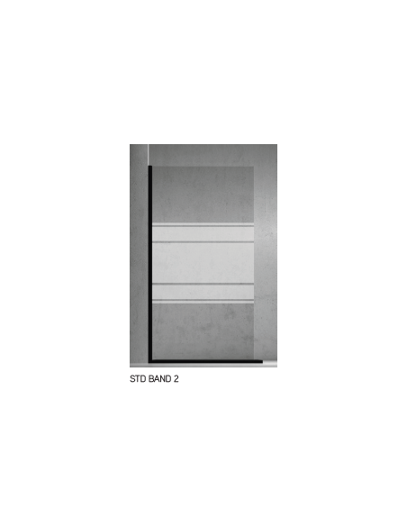 Mampara frontal corredera cromo 160cm serigrafiada