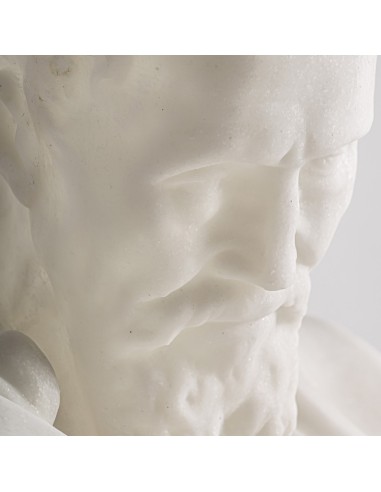 Busto Decorativo Grande en Resina Blanca –...