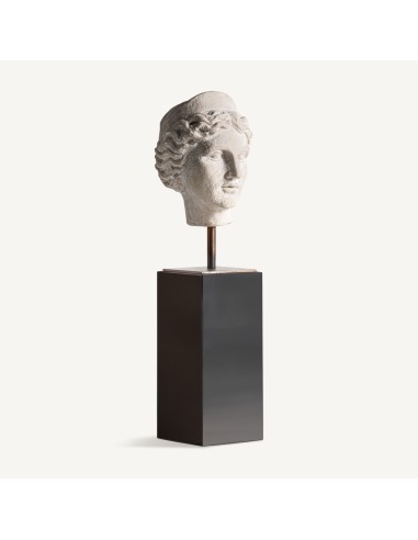 Figura Decorativa en Resina Blanco Roto y Cristal Negro – Vical Home