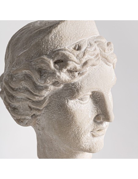 Figura Decorativa en Resina Blanco Roto y Cristal Negro – Vical Home