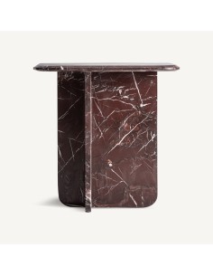 Mesa Auxiliar Bourg Contemporánea en Mármol Burdeos...