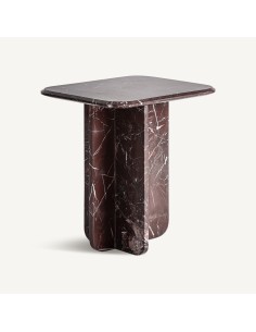 Mesa Auxiliar Bourg Contemporánea en Mármol Burdeos... 2