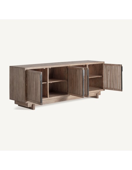 Aparador Gabia en Madera de Mango con Puertas Enrejadas – VicalDesign