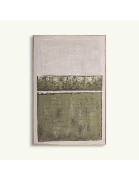 Cuadro Kain en Lienzo Verde con Acabado Artesanal – Vical Home