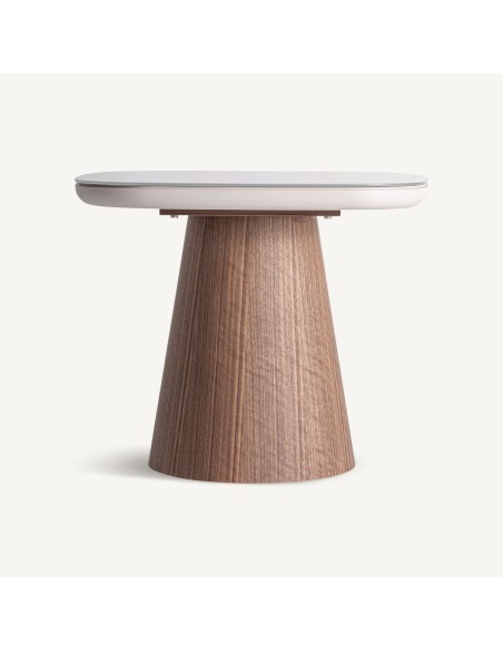 Mesa Auxiliar Torksey de Madera y Cristal Beige – Vical Home