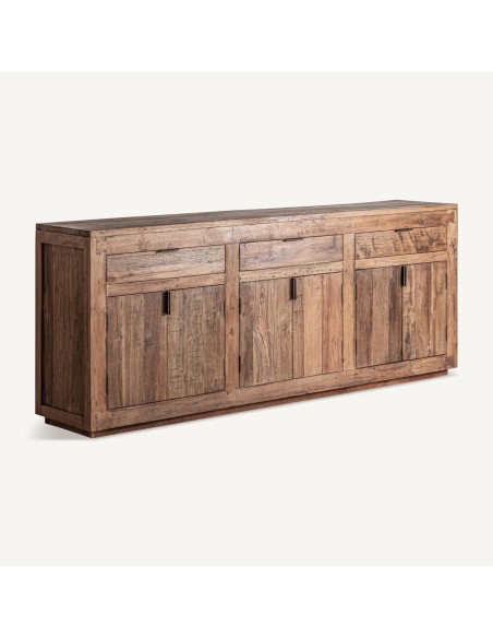 Aparador Backlyn de Vical Home – Estilo Rústico en Madera Recuperada y Hierro Negro
