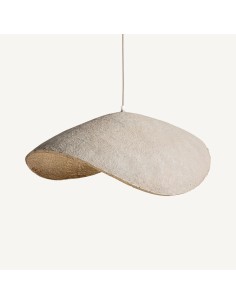 Lámpara de Colgar en Hierro Gris y Papel Maché Bronce |...