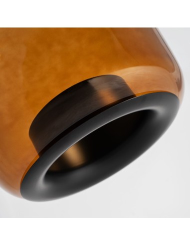 Lámpara de Colgar Cubik en Cristal Ámbar...