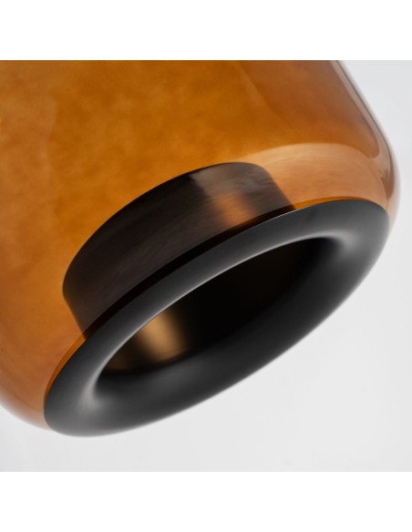 Lámpara de Colgar Cubik en Cristal Ámbar Traslúcido | Vical Home en Luba Hogar
