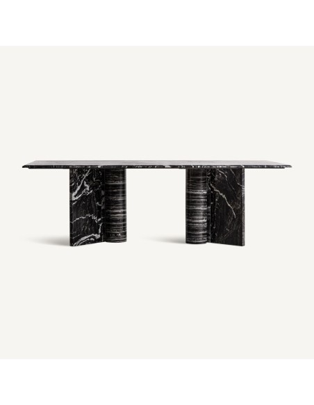 Mesa Comedor Gautby de Mármol Negro – Diseño Contemporáneo VICAL HOME