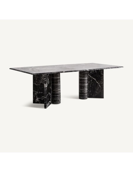 Mesa Comedor Gautby de Mármol Negro – Diseño Contemporáneo VICAL HOME