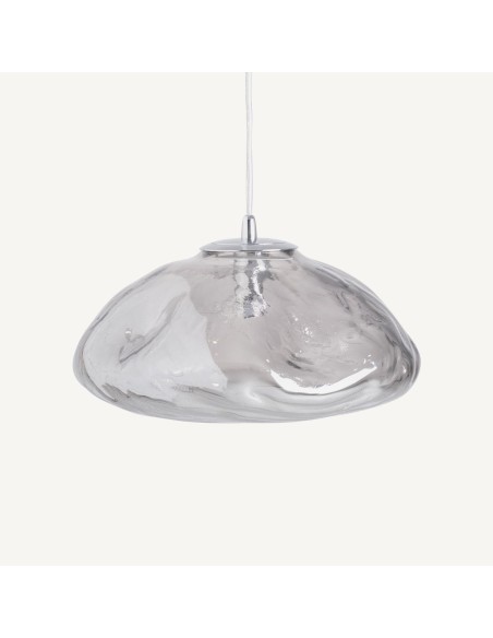 Lámpara de Colgar Gris Ahumada con Hierro Plata – VICAL HOME