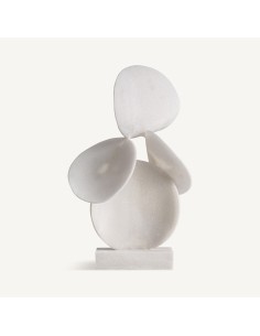 Figura Decorativa de Resina Blanca 34x22x57 cm – Estilo...