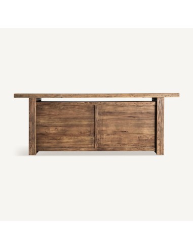Barra de Bar Norvik de Madera de Olmo Marrón – Estilo Contemporáneo