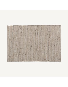 Alfombra Tsure de Lana y Algodón Beige – Estilo Clásico...