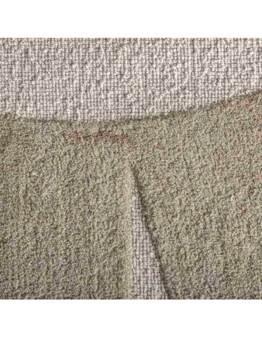 Alfombra Sisuka de Lana Blanca y Algodón Beige...