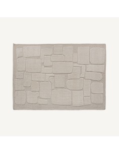 Alfombra Amelie de Lana y Algodón Beige – Estilo Clásico...