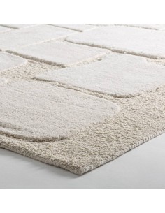 Alfombra Amelie de Lana y Algodón Beige – Estilo Clásico... 2