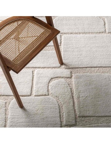 Alfombra Amelie de Lana y Algodón Beige –...