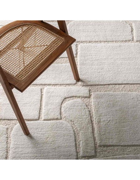 Alfombra Amelie de Lana y Algodón Beige – Estilo Clásico VICAL HOME