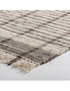 Alfombra Sora de Algodón Beige y Marrón – Estilo Clásico... 2