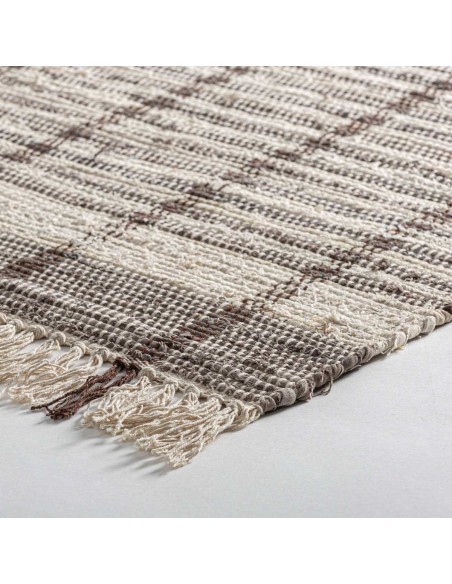 Alfombra Sora de Algodón Beige y Marrón – Estilo Clásico VICAL HOME