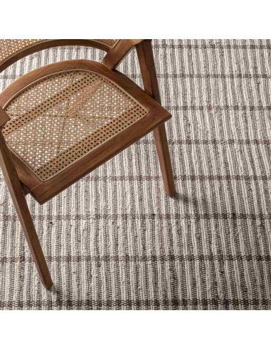 Alfombra Sora de Algodón Beige y Marrón –...