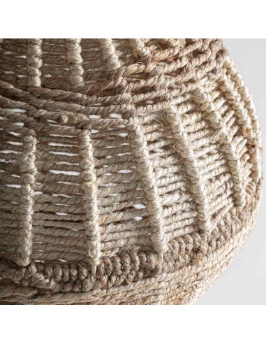 Lámpara de Pie Jalhe Boho en Yute Blanco Roto y...