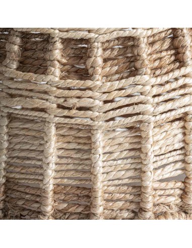 Lámpara de Pie Jalhe Boho en Yute Blanco Roto y...