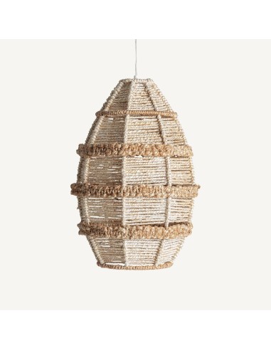 Lámpara de Colgar Shanea Boho en Yute Beige y Blanco Roto | VICAL HOME