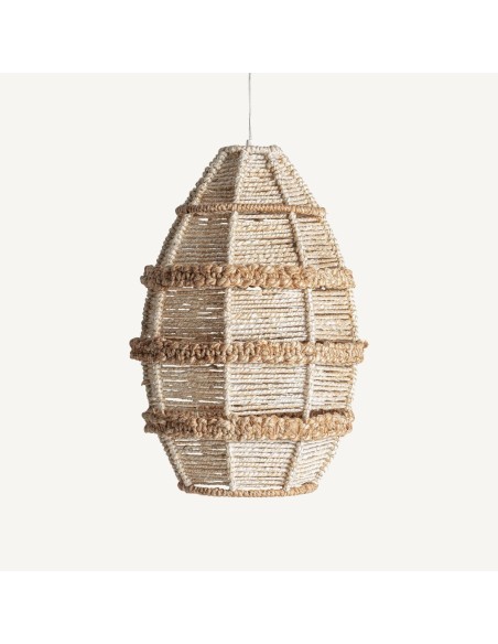 Lámpara de Colgar Shanea Boho en Yute Beige y Blanco Roto | VICAL HOME