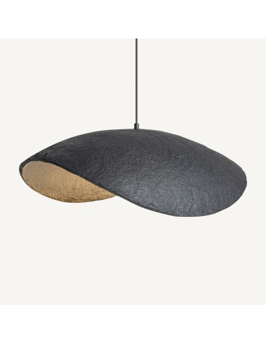 Lámpara de Colgar en Hierro Negro y Papel Maché Bronce | VICAL HOME
