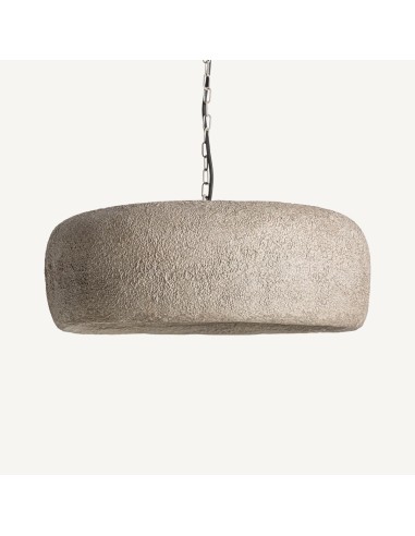 Lámpara Colgante de Papel Maché Gris y Hierro Negro – Vical Home