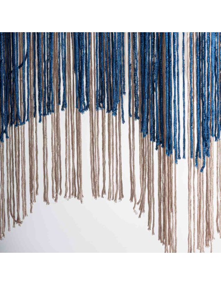 Lámpara Colgante de Yute Beige y Acrílico Azul – Vical Home