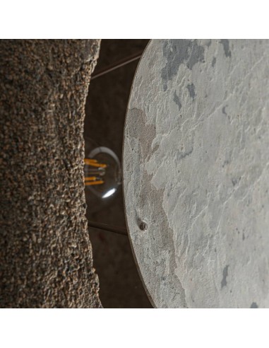 Aplique de Cemento, Papel Maché y Piedra Beige...