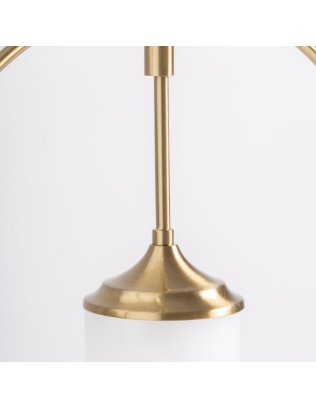 Lámpara Colgante de Cristal Marfil y Acero Oro Viejo – Vical Home