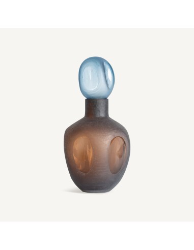 Jarrón Mei de Vidrio Marrón y Azul – Vical Home