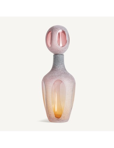 Jarrón Yaeko XL de Vidrio Rosa y Ámbar – Vical Home