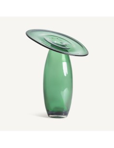 Jarrón Akari de Vidrio Verde Traslúcido – Vical Home